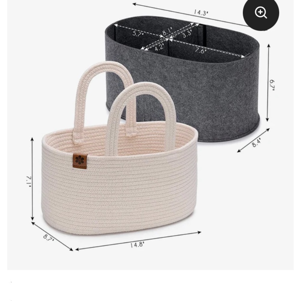 Diaper Caddy,Pera Bella Cream and Tan 
,2-in-1,color on last photo,NEW in BOX